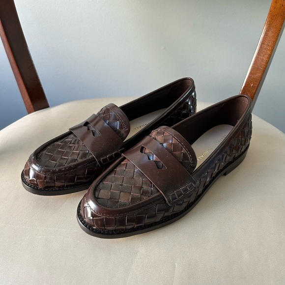 Loeffler Randall Shoes - Loeffler Randall brown woven leather loafers